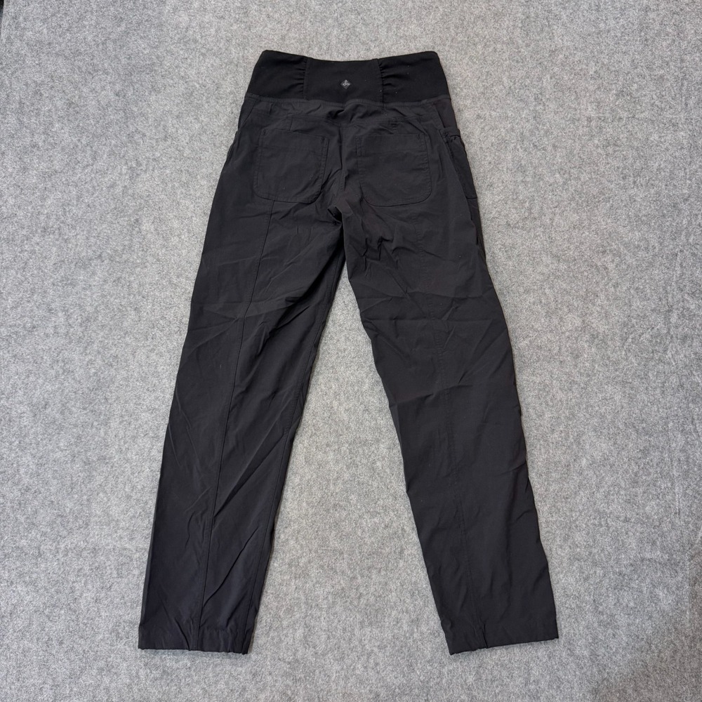 PrAna Black Summit Knit Waist High Rise Pull-On Activewear Pants Women's Size XS - Picture 7 of 7